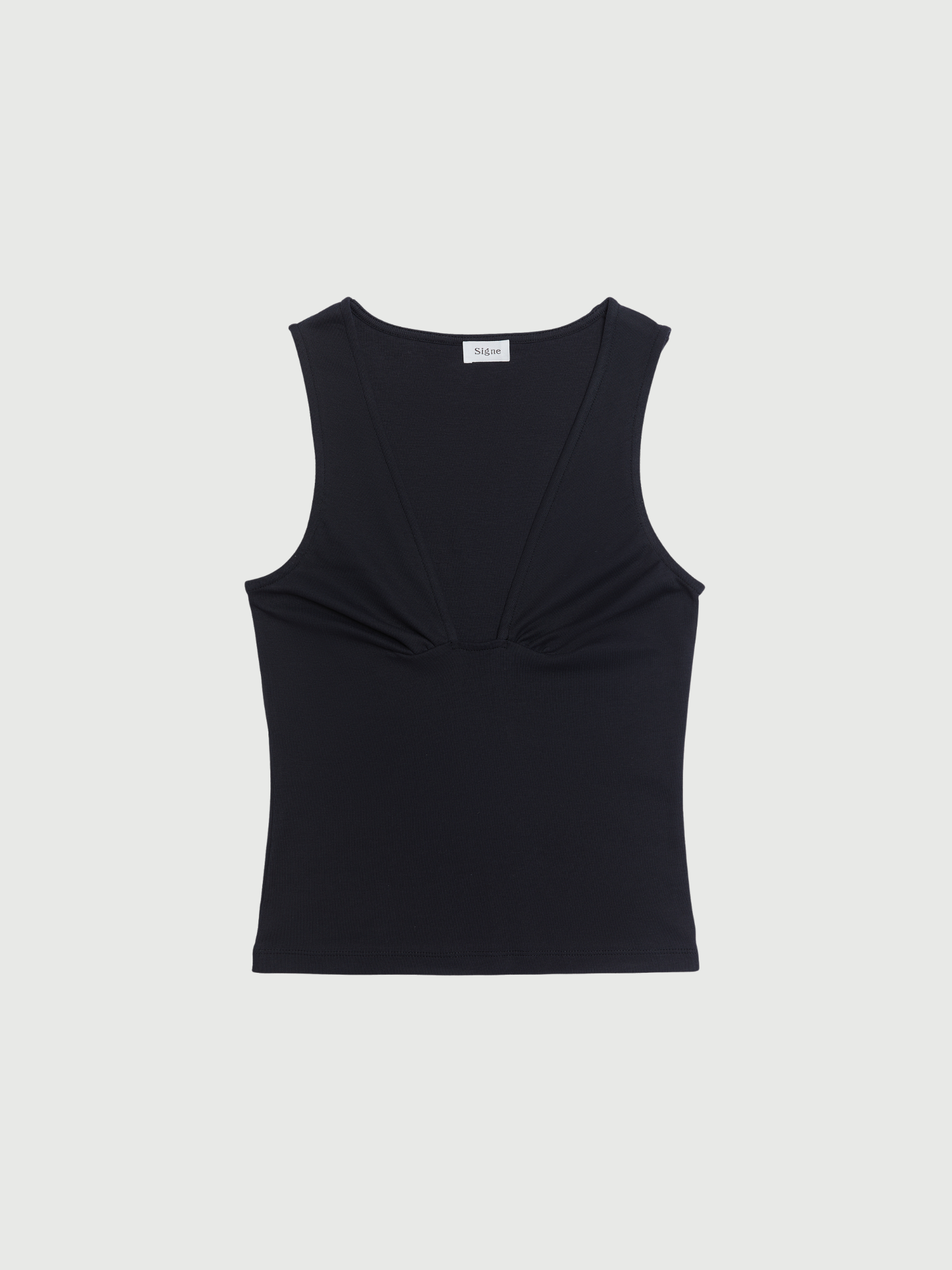 Black Square Neck Top  | By Signe