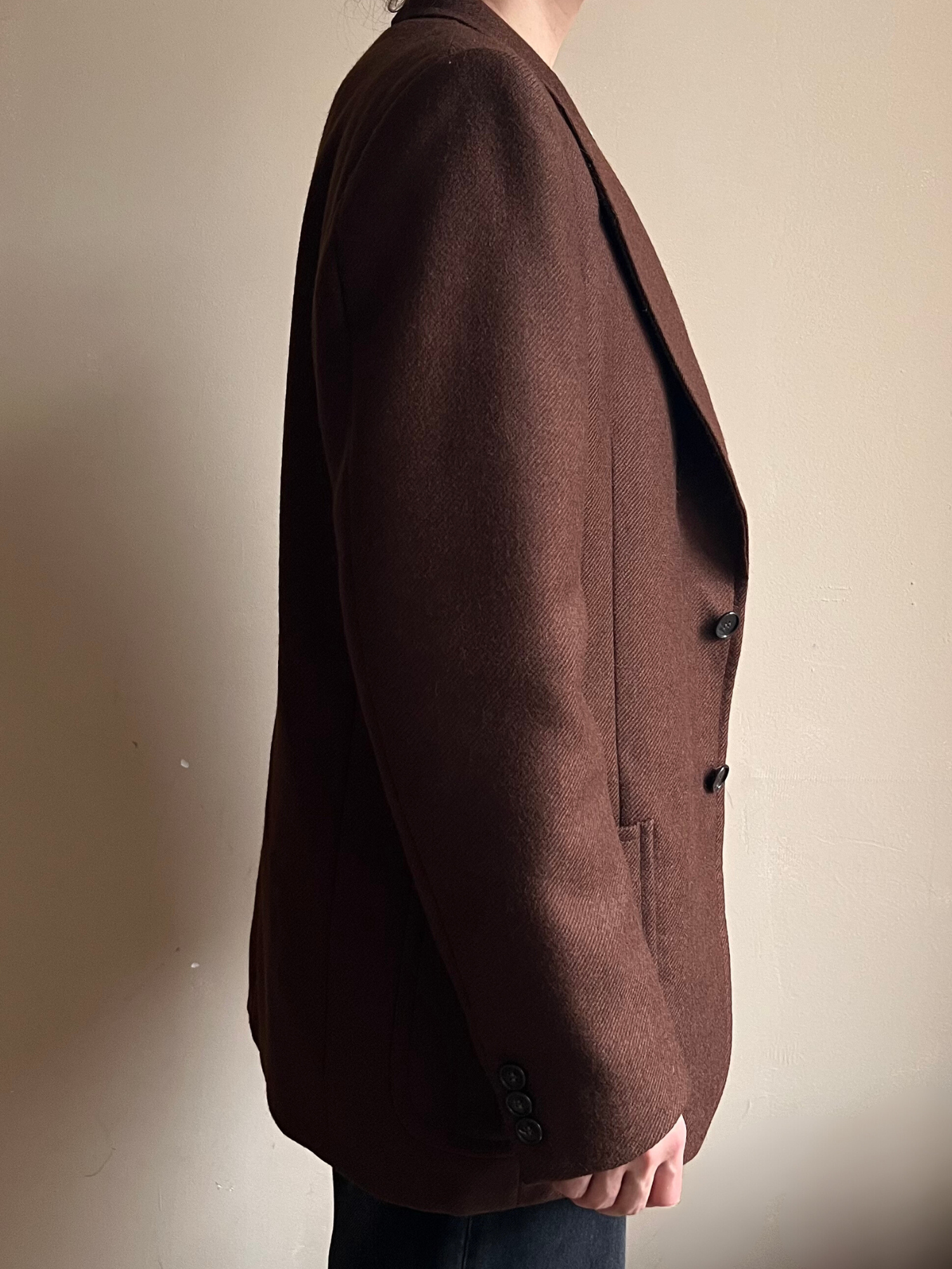 Brown Wool Blazer - L/XL | Vintage