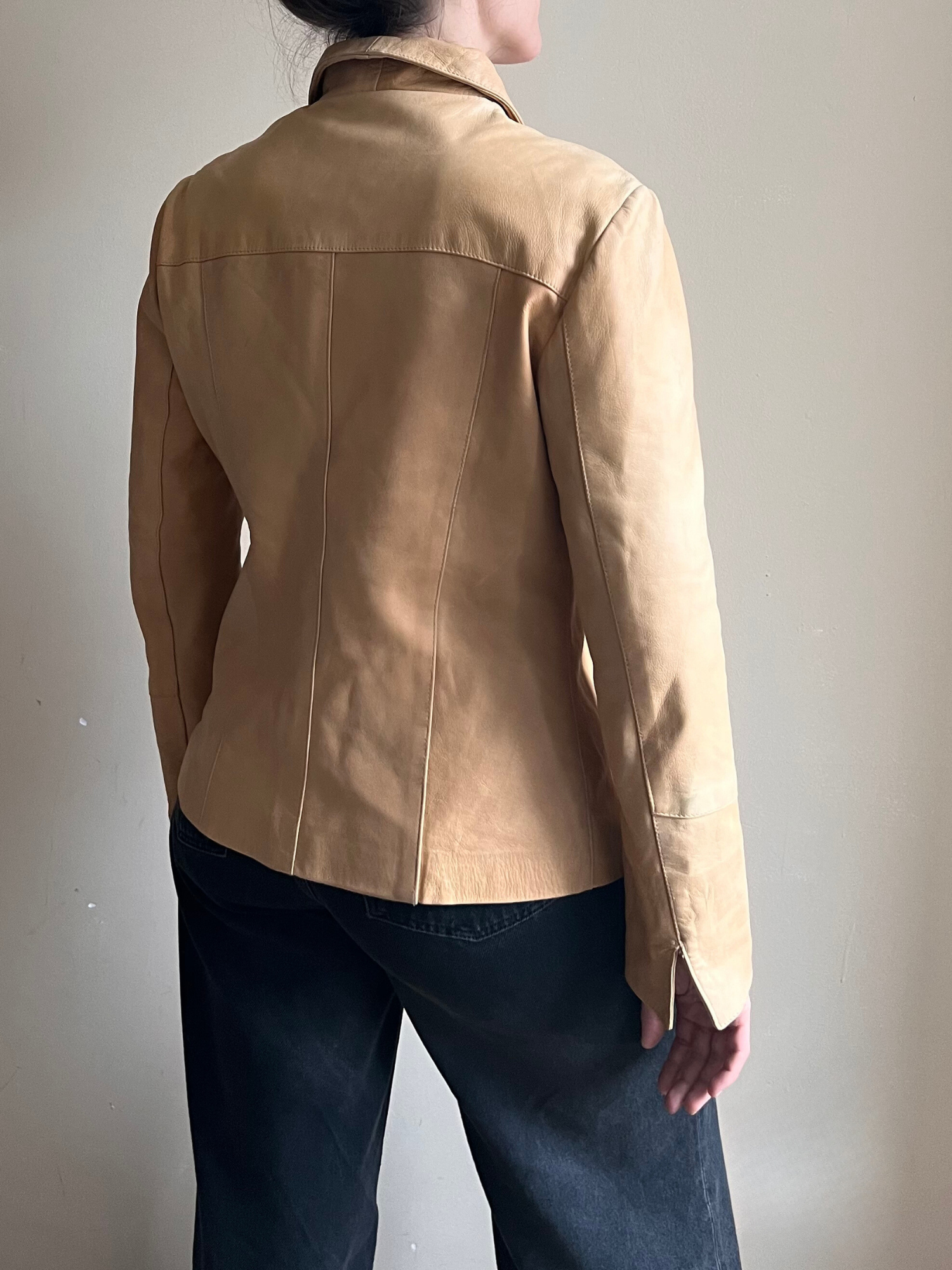 Camel Leather Jacket - S | Vintage