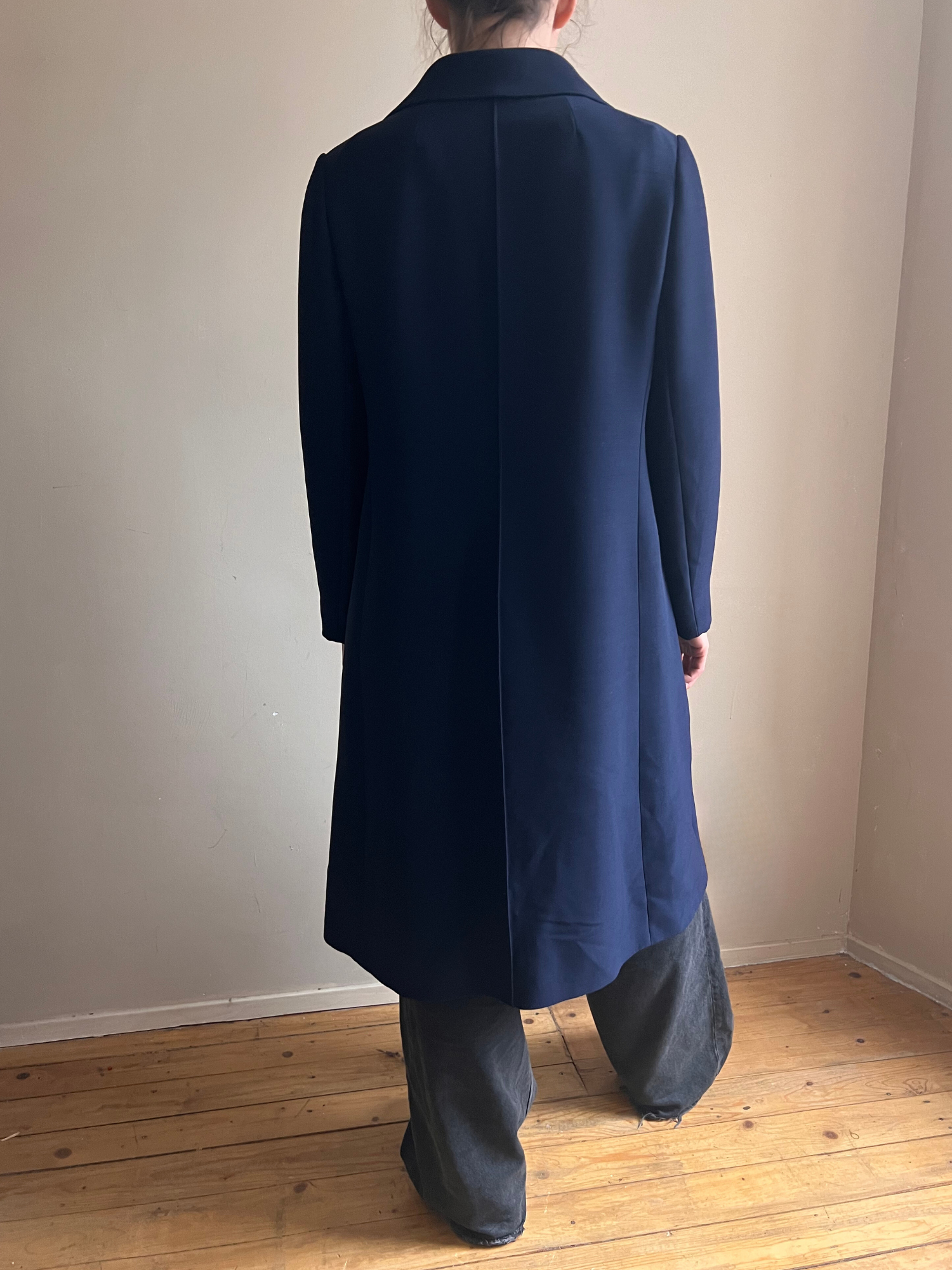 Long Blue Coat - M | Vintage
