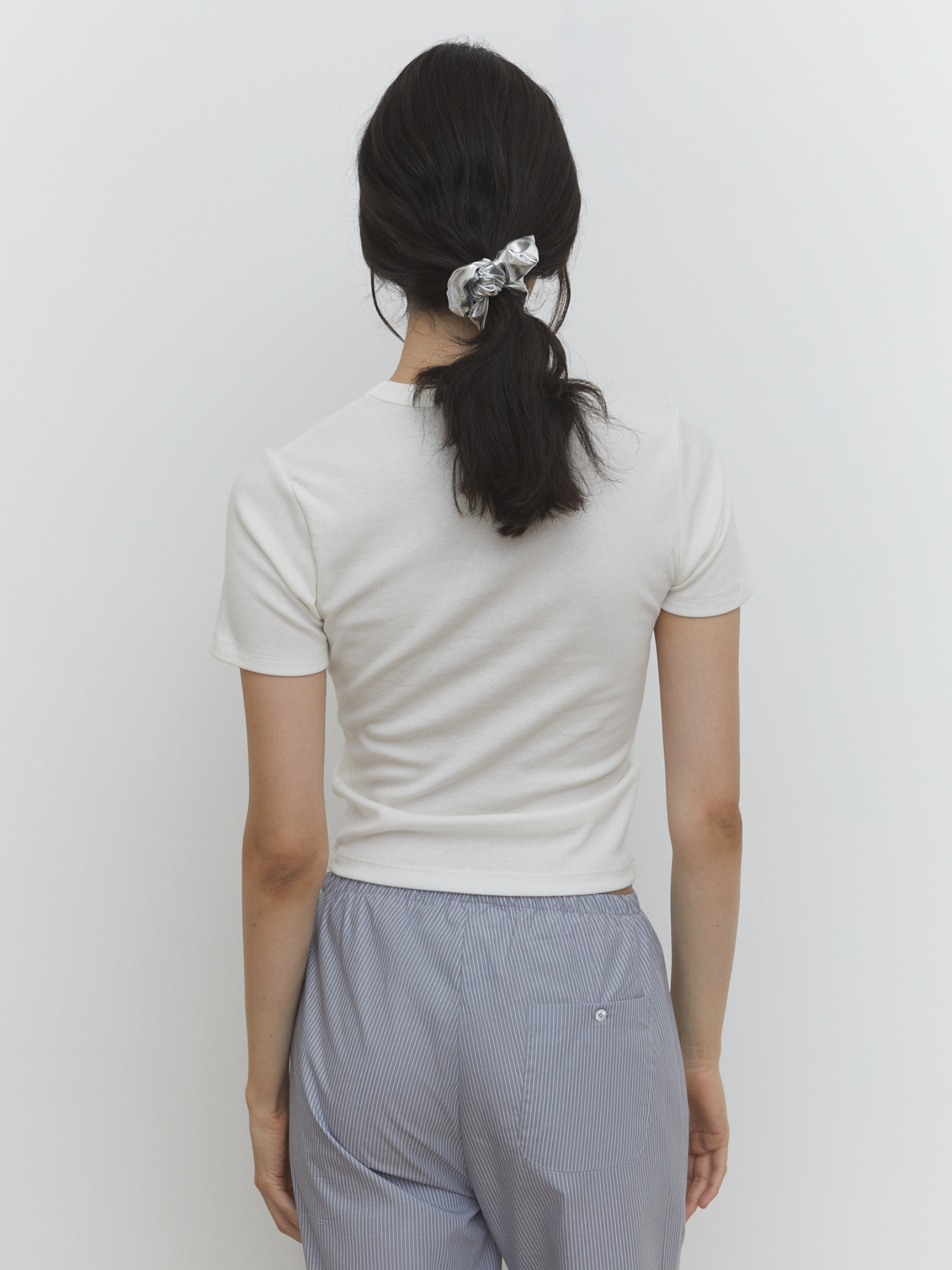 Off-white Organic Cotton Fitted T-shirt | By Signe