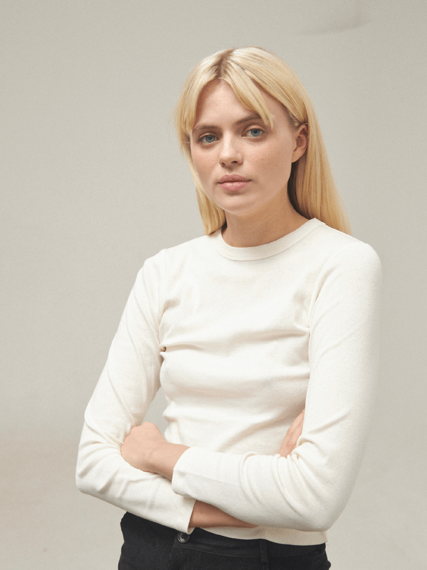 White Organic Cotton Long Sleeve- S  | By Signe