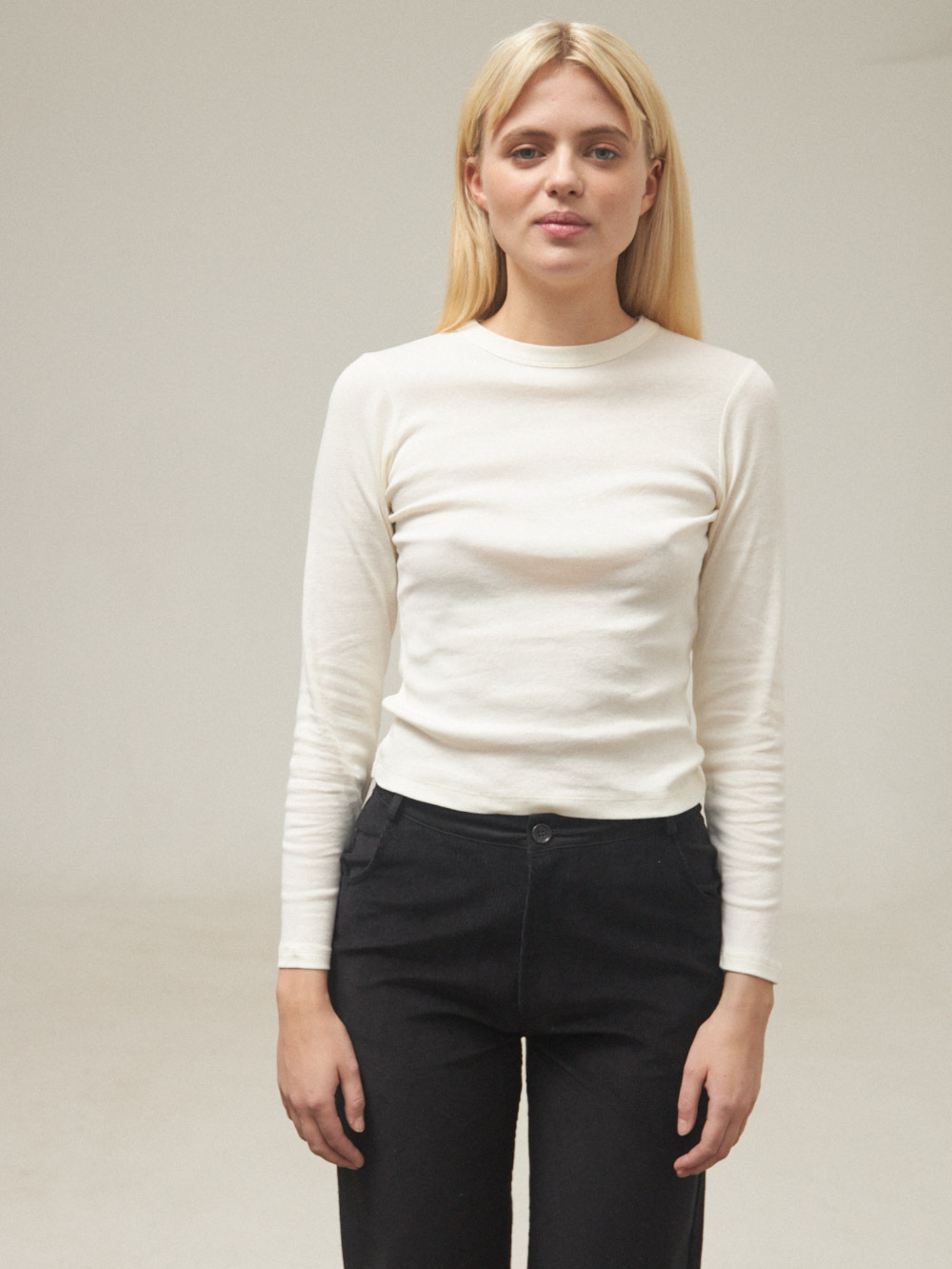 White Organic Cotton Long Sleeve- S  | By Signe